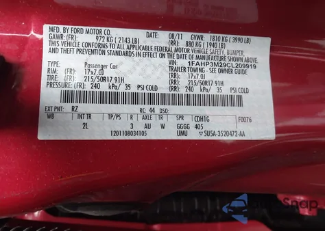 2012 Ford Focus Sel из США, поврежденный, VIN 1FAHP3M29CL209919